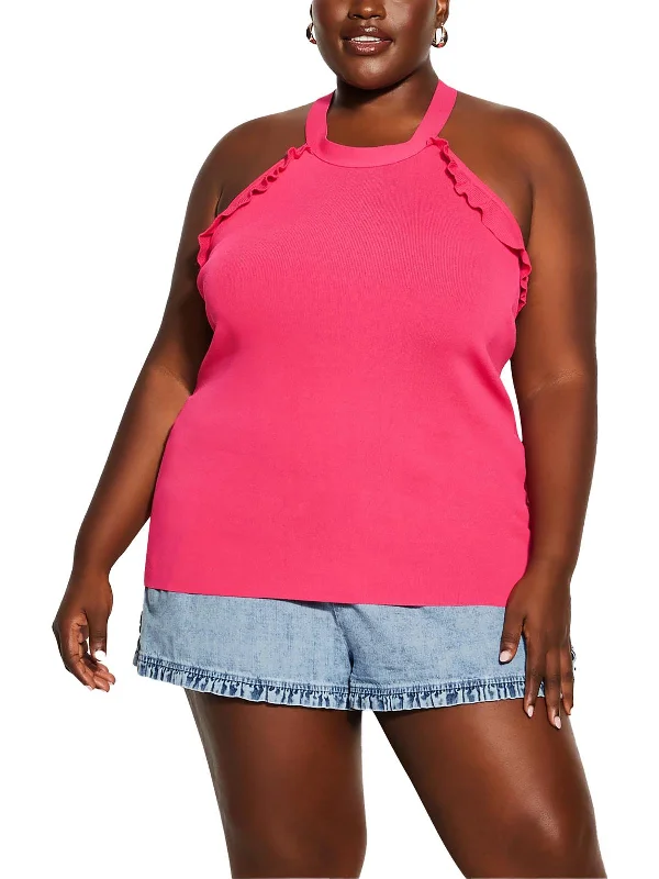 The Best Prices Womens Sleeveless Stretch Halter Top