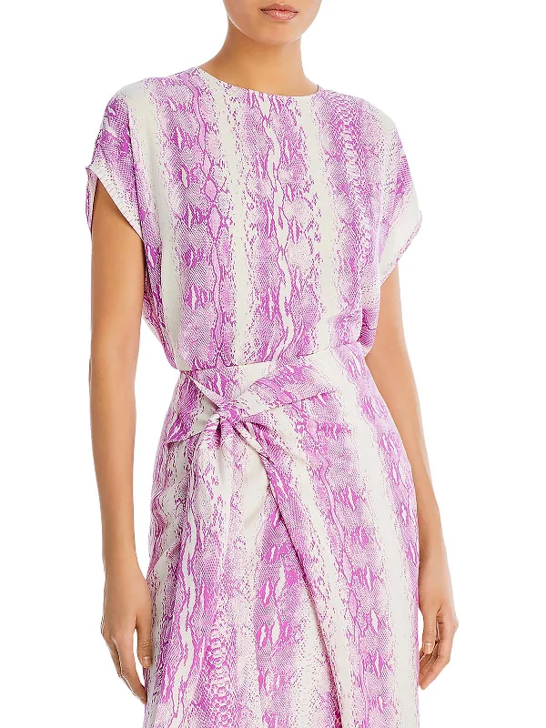 Savings Alert Womens Snake Print Work Wear Blouse