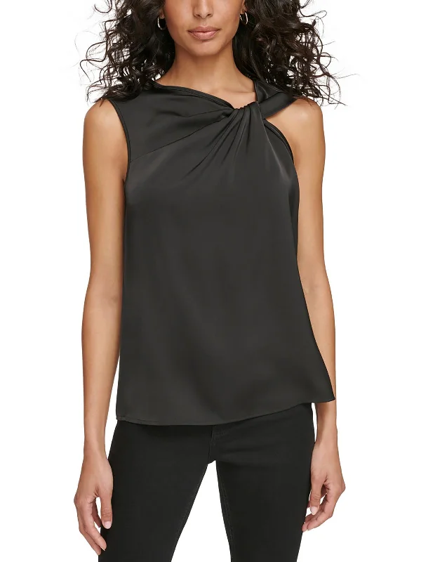 Big Savings Womens Twisted-Neck Tank Shell