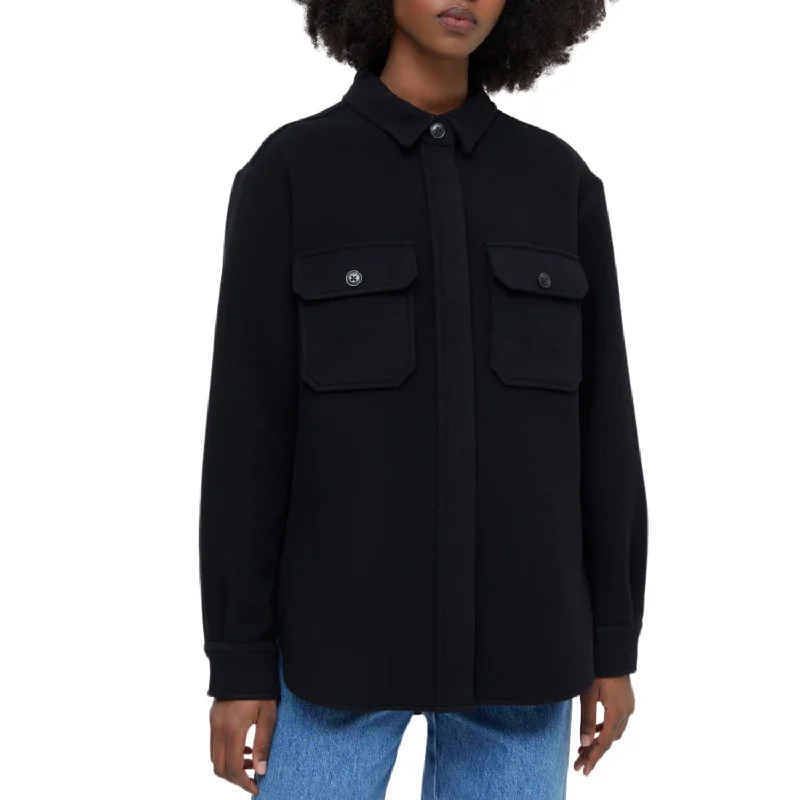 Extra Savings Wool Overshirt In Black