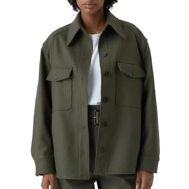 Epic Deals Wool Overshirt In Pine Green