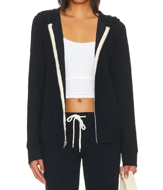 Midnight Sale Zip Up Hoody In Blue Black