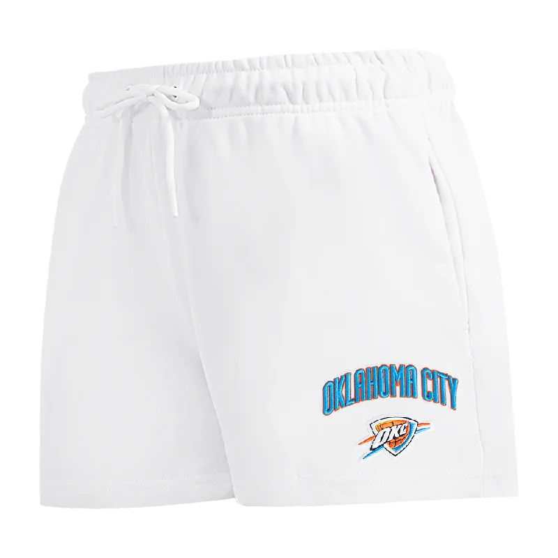Don't Miss NBA OKLAHOMA CITY THUNDER CLASSIC WOMEN'S FLC SHORT (WHITE)