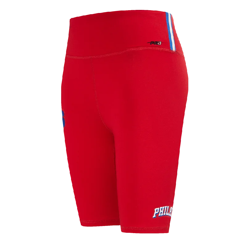 YEAR-End Clearance NBA PHILADELPHIA 76ERS CLASSIC WOMEN'S JERSEY BIKE SHORT (RED)