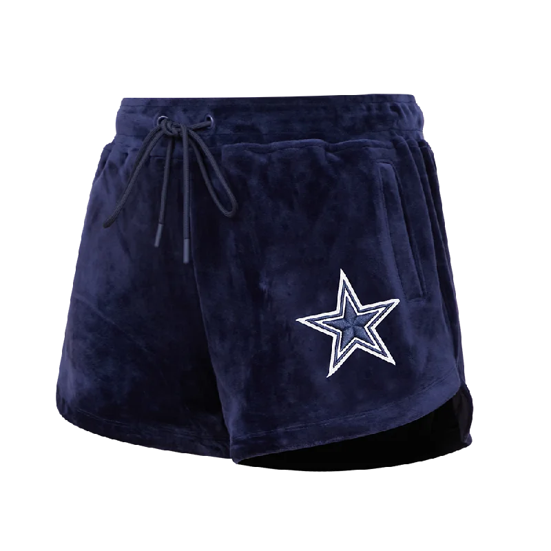 Online Only NFL DALLAS COWBOYS CLASSIC WOMEN'S VELOUR SHORT (MIDNIGHT NAVY)