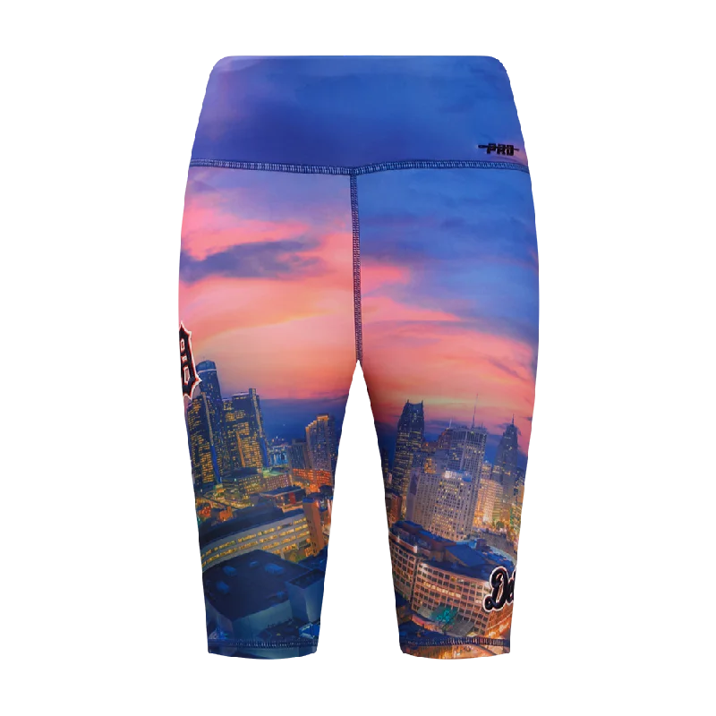 Closeout MLB DETROIT TIGERS CITY SCAPE AOP LUX WOMEN'S BIKE SHORT (DT1)