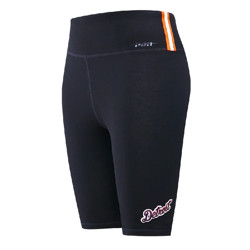Now or Never MLB DETROIT TIGERS CITY SCAPE JERSEY WOMEN'S BIKE SHORT (BLACK)