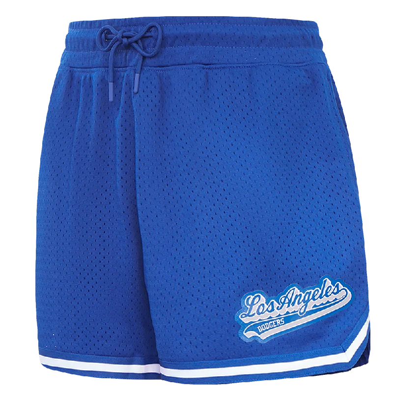 Great Deals MLB LOS ANGELES DODGERS SCRIPT TAIL WOMEN'S MESH SHORT (DODGER BLUE)