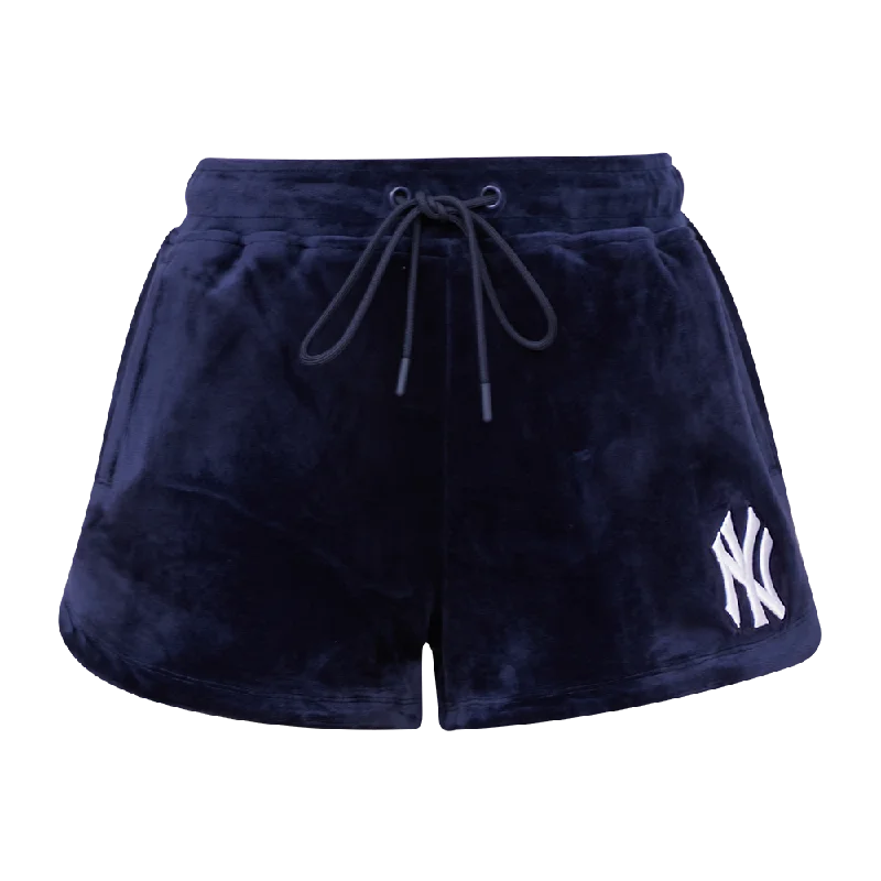 Amazing Deals MLB NEW YORK YANKEES CLASSIC WOMEN'S VELOUR SHORT (MIDNIGHT NAVY)