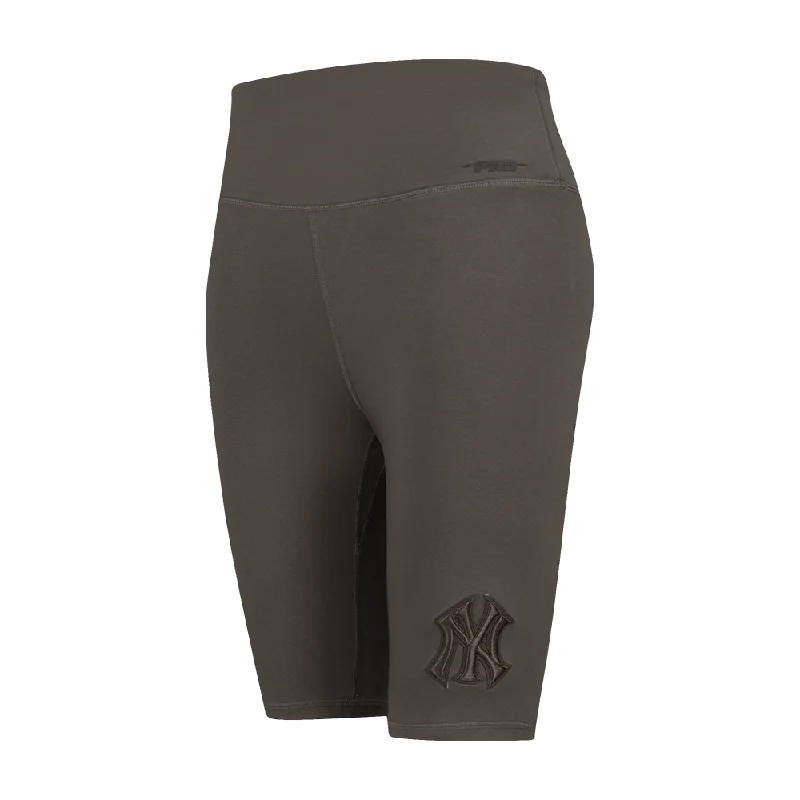 Epic Deals MLB NEW YORK YANKEES NEUTRAL WOMEN'S JERSEY BIKE SHORT (DARK TAUPE)