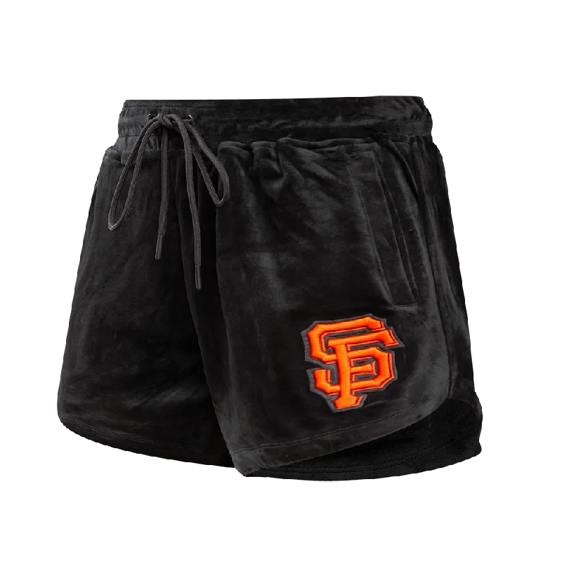Lowest Price MLB SAN FRANCISCO GIANTS CLASSIC WOMEN'S VELOUR SHORT (BLACK)